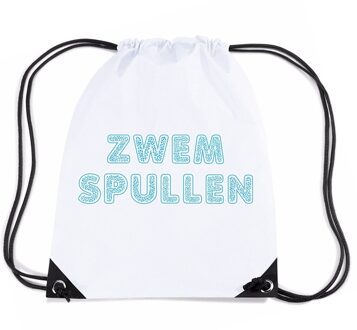 Wit nylon rugzakje voor zwemles - Gymtasje - zwemtasje