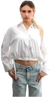 Wit Overhemd met Voorknoopsluiting Liviana Conti , White , Dames - L,M
