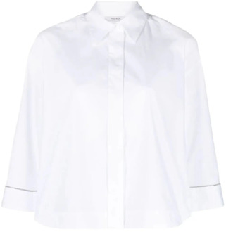 Wit Overhemd Peserico , White , Dames - L