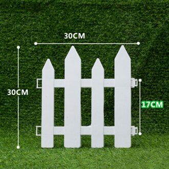 Wit Pvc Plastic Hek Europese Stijl Voor Tuin Oprit Poorten Kerstboom Dag 30x30cm