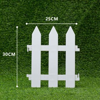 Wit Pvc Plastic Hek Europese Stijl Voor Tuin Oprit Poorten Kerstboom Diy Decoraties Tuin Planten Groenten Fencing 30x25cm