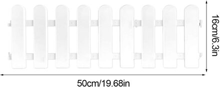 Wit Pvc Plastic Hek Europese Stijl Voor Tuin Villa Binnenplaats Hek Indoor En Outdoor Tuin Versieren Levert 50x16cm