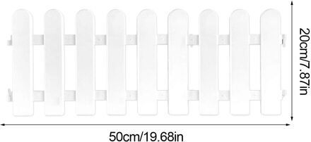 Wit Pvc Plastic Hek Europese Stijl Voor Tuin Villa Binnenplaats Hek Indoor En Outdoor Tuin Versieren Levert 50x20cm