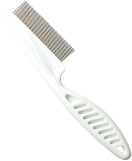 Wit Rake Kam Voor Honden Borstel Korte Lange Haar Bont Verlies Verwijderen Kat Hond Brush Grooming Gereedschap Hond Levert 18cm