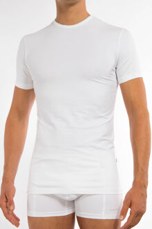 Wit Rond Heren T-shirt Slim Fit 2-Pack - L