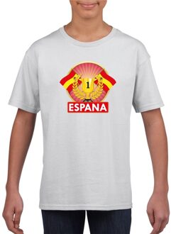 Wit Spanje supporter kampioen shirt kinderen M (134-140)