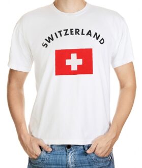Wit t-shirt zwitserland heren l