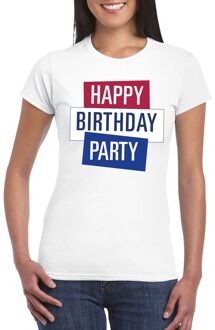 Wit Toppers Happy Birthday party dames t-shirt officieel