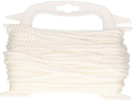Wit touw - 5 mm x 20 meter - kunststof gedraaid - hobby/klus - binnen / buiten
