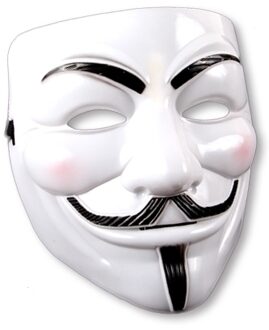 Wit V for Vendetta verkleed masker