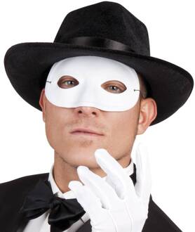 Wit venetiaans plastic oogmasker voor volwassenen - Maskers > Masquerade masker