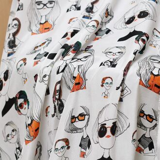 Wit Waxberry 12 Momme Wit Meisjes Gedrukt Crêpe De Chine 100% Zijde Materialen Shirt Jurk Diy Kleding Stoffen 0.5m