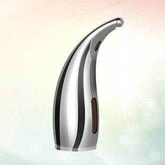 Wit Zeepdispenser Touchless Automatische Abs Zeepdispenser Motion Sensor Hand Gratis Zeepbakje Voor Keuken En Badkamer Zonder B zilver