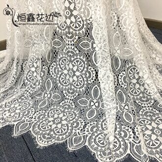 Wit Zwart 150Cm * 300Cm Wedding Dress Bridal Applique Diy Bruids Hoofdtooi Sjaal Sluier Wimper Kant Stof Curtainfree