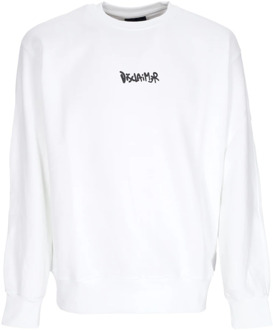 Wit/Zwart Back Logo Crewneck Sweatshirt Disclaimer , White , Heren - Xl,L,M,S