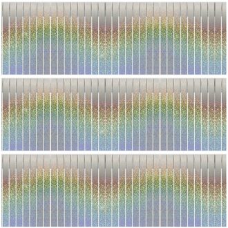 Witbaard 3x Sliertjesslingers holografische feest versiering franjeslinger 6 meter - Vlaggenlijnen Multikleur