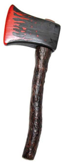 Witbaard Horror kunststof houthakkersbijl met bloed 41 x 16 cm