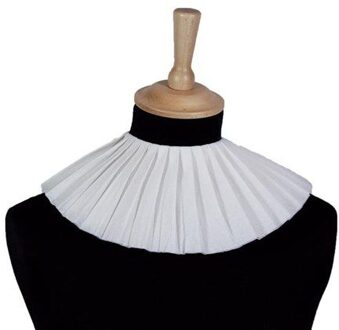 Witbaard Pieten kraag van crepepapier