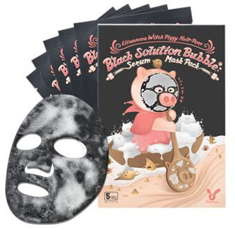 Witch Piggy Hell Pore Black Solution Bubble Serum Mask Pack Set 28g x 5pcs
