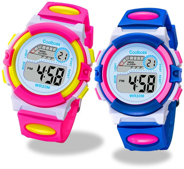 With Alarm Clock Waterproof Children Watch Boys Girls LED Digital Sports Watches Silicone Rubber Kids Casual Watch Baby Gift Toy