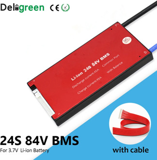 With balance 24S 25A 35A 45A 60A 84V PCM/PCB/BMS for 3.7v 18650 Li-Po LiNCM Battery Pack on scooter ebike ups