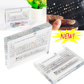 With/ Without Elements Acrylic Periodic Table Display Kids Teaching School Day Birthday Gifts Chemical Element Display Decor 3