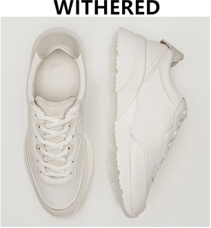 Withered casual Vulcanized shoes women england style Color matching cowhide genuine leather shoes sneakers women shoes woman