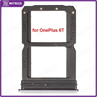 Witrigs SIM Kaart Lade Houder Slot Socket voor OnePlus 6T middernacht zwart