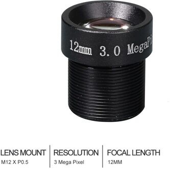 Witrue Hd Cctv Lens 3MP 12Mm M12 * 0.5 Mount 1/2.7 F1.8 28 Graden Voor Beveiliging Cctv Camera 'S