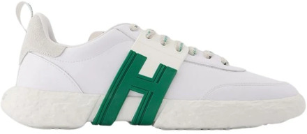 Witte 3R Sneakers met 4,5 cm hak Hogan , White , Heren - 44 EU