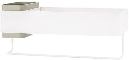 Witte Badkamer Plank Wc Bad Opslag Mand Keuken Organizer Handdoekenrek Houder Wandmontage Drijvende Plank Badkamer Accessoires groen