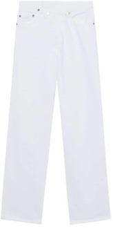 Witte biologisch katoenen denim jeans Agolde , White , Dames - W26,W24