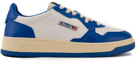 Witte/Blauwe Leren Lage Sneakers Autry , Multicolor , Heren - 43 Eu,42 Eu,41 Eu,45 Eu,44 EU