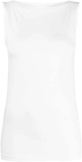 Witte Boat-Neck Mouwloze Top Wolford , White , Dames - L,M