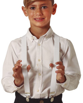 Witte bretellen voor kinderen - Accessoires > Stropdassen, bretels, riemen