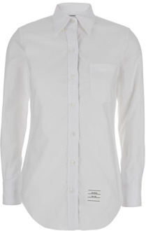 Witte Button-Down Oxford Overhemd Thom Browne , White , Dames - S
