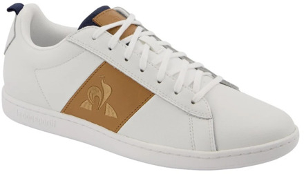 Witte casual leren sneakers oor heren le coq sportif , White , Heren - 41 Eu,40 Eu,42 EU
