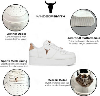 Witte Chunky Leren Sneakers - Rich - EU 39/ UK 6