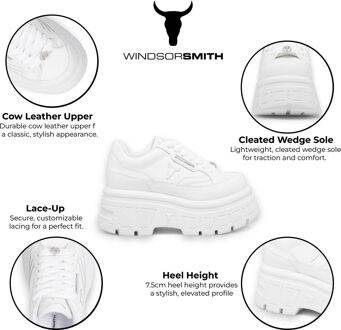 Witte Chunky Leren Sneakers - Swerve - EU 38 / UK 5