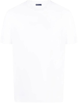 Witte Crew-neck T-shirt en Polo Finamore , White , Heren - 2XL