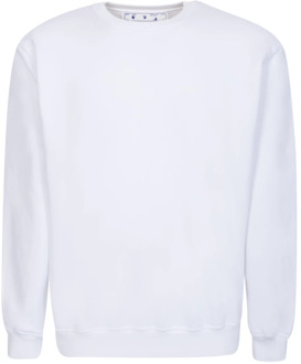 Witte Crewneck Sweatshirt voor Vrouwen Off White , White , Dames - M,S,Xs