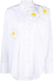 Witte Daisy Shirt Msgm , White , Dames - 2Xs,3Xs