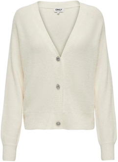 Witte Dames Cardigan Only , White , Dames - L,S