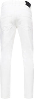 Witte denim jeansbroek "MELVIN" slim fit katoen-stretch - 38W/34L