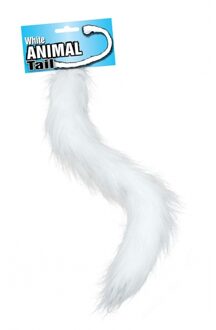 Witte Dieren Staart Pluizig 50 Cm