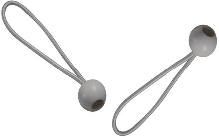 Witte elastieken met bal 12 stuks 17 cm