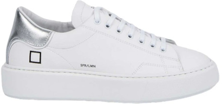 Witte en Zilveren Sfera Sneakers D.a.t.e. , White , Dames - 36 Eu,38 Eu,39 Eu,37 Eu,40 Eu,41 EU