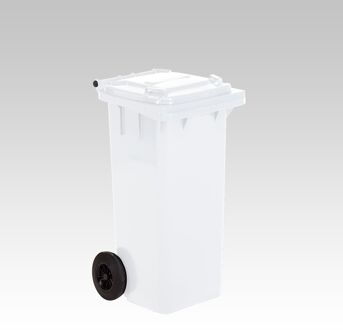 Witte Engels Afvalcontainer – 120 Liter, Hdpe Kunststof