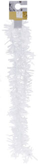 Witte folieslinger fijn 180 cm - Kerstslingers