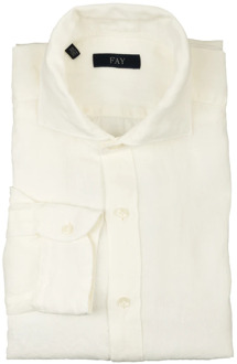 Witte Franse Kraag Overhemd Fay , White , Heren - 2Xl,Xl,L,M,3Xl